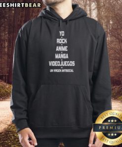 Official Yo Rock Anime Manga Videojuegos Un Virgen Antisocial Hoodie featuring unique graphic design and vibrant colors.
