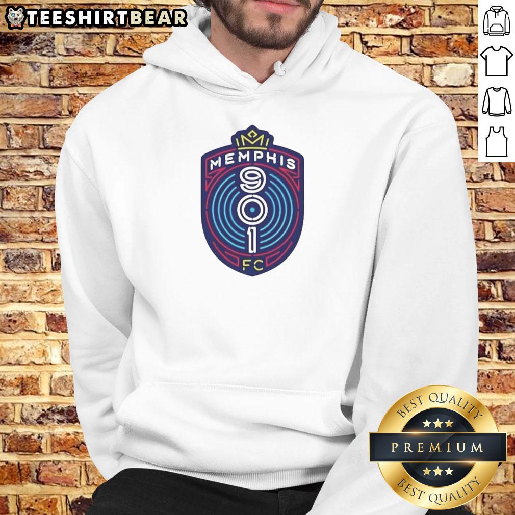 Stylish Original 901 Memphis FC Logo Hoodie in navy blue, perfect for fans showing team spirit and support.