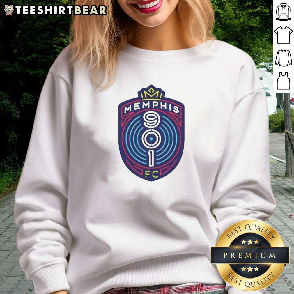 Original 901 Memphis FC Logo Sweatshirt featuring vibrant team colors and iconic logo for fans and supporters.