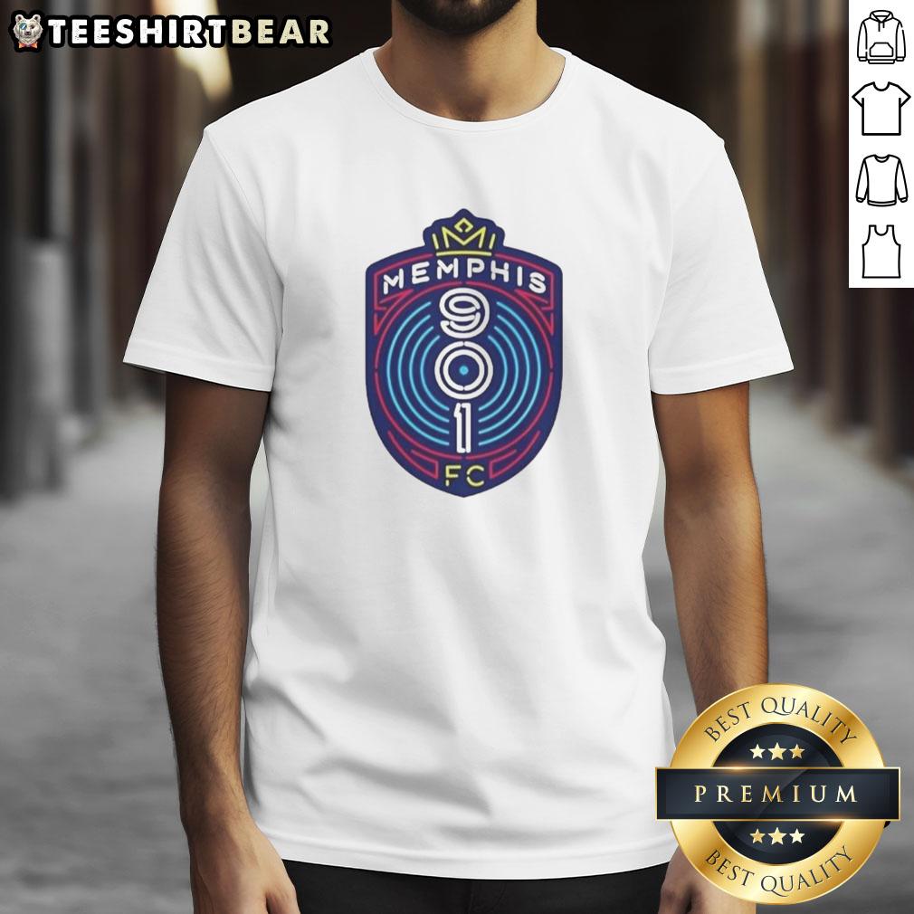Alt Text: Original 901 Memphis FC logo t-shirt featuring bold graphics and a comfortable fit, perfect for soccer fans.