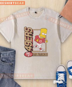 Original The Simpsons Bart X San Francisco 49ers washed t-shirt featuring Bart Simpson in team colors and logo.