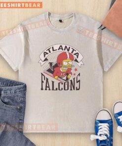 Premium The Simpsons Bart X Atlanta Falcons Washed T-Shirt featuring vibrant graphics and a relaxed fit for fans.