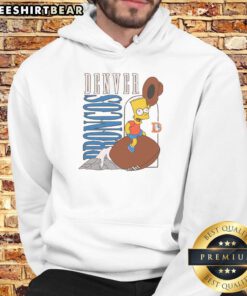 Premium The Simpsons Bart X Denver Broncos Hoodie featuring vibrant graphics and a stylish design for fans.