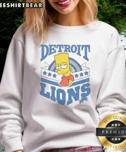 Premium The Simpsons Bart X Detroit Lions sweatshirt featuring vibrant graphics and a stylish design perfect for fans.