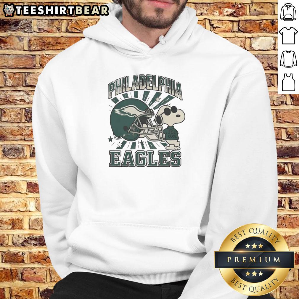 Pretty Philadelphia Eagles Snoopy Joe Cool Bird Gang hoodie featuring vibrant graphics and cozy design for fans.