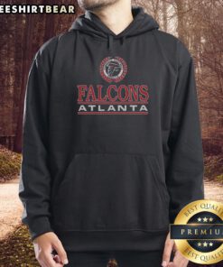 Top Atlanta Falcons Crest Hoodie featuring team colors and logo, perfect for fans showing their support.