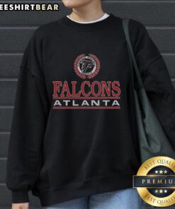 Alt Text: Cozy Top Atlanta Falcons Crest Sweatshirt featuring the team's logo in bold colors, perfect for game day.
