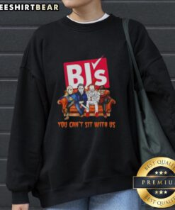 Cozy sweatshirt featuring 'You Can Sit With Us' from BJs Wholesale Club, perfect for Halloween horror movie fans.