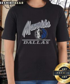 Vintage ladies tee featuring the Dallas Mavericks logo, perfect for fans celebrating their team spirit in style.