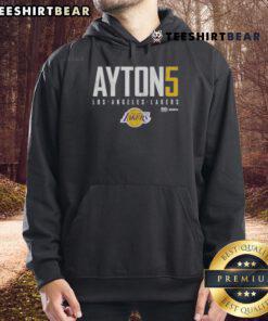 Deandre Ayton in a stylish Los Angeles Lakers Elite WHT Hoodie, showcasing team pride and trendy sportswear fashion.