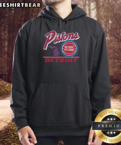 Alt Text: Vintage Detroit Pistons Fly By hoodie featuring bold graphics, perfect for fans and casual wear enthusiasts.