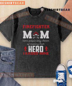 Vintage washed T-shirt for proud firefighter moms, celebrating Mother's Day with a stylish and heartfelt design.