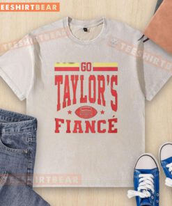 Top Go Taylor's Fianc Chiefs Football washed t-shirt featuring vibrant team colors and a trendy design.