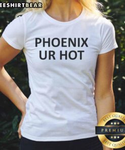 Top Katelyn Tarver in a stylish Phoenix UR Hot Ladies Tee, showcasing her chic fashion sense and vibrant style.