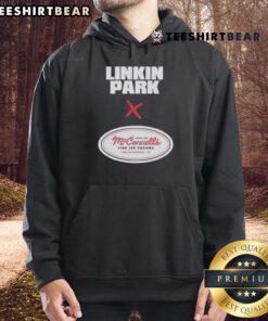 Alt Text: Top Linkin Park x McConnell's hoodie featuring fine ice creams logo, September 5th, 2025 event, Santa Barbara, CA.