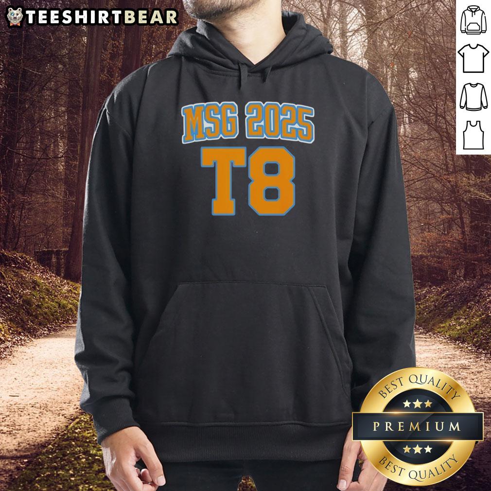 Top MSG 2025 T8 Hoodie in stylish design, perfect for casual wear and sports enthusiasts.