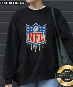 Stylish melting logo sweatshirt featuring the Top National Football League design, perfect for NFL fans and casual wear.