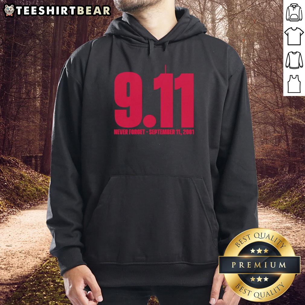 Alt Text: Cozy Ohio State Buckeyes hoodie featuring Never Forget 9/11 design, perfect for fans and remembrance.