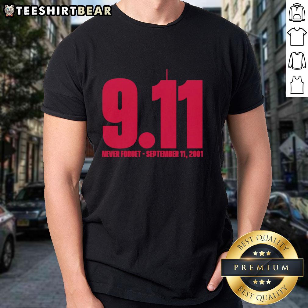 Alt Text: Top Never Forget 9.11 Ohio State Buckeyes T-Shirt featuring patriotic design and team logo, perfect for fans.