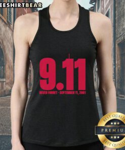 Ohio State Buckeyes tank top featuring 'Never Forget 9/11' design, perfect for fans honoring the memory with style.