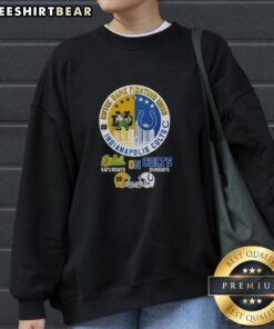 Top Notre Dame Fighting Irish sweatshirt for Saturdays and Indianapolis Colts Sundays, perfect for game day style.