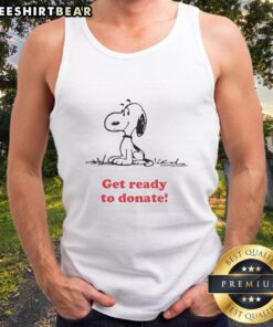 Top Peanuts x American Red Cross tank top design promoting donations and humanitarian support for those in need.