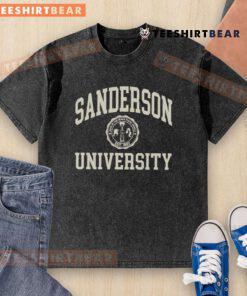 Top Sanderson University washed t-shirt in navy blue, featuring the university logo, perfect for casual wear.