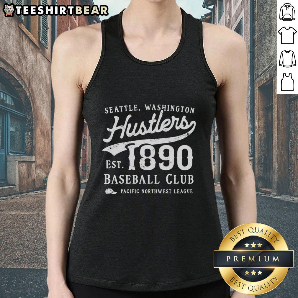 Top Seattle Hustlers Washington Est 1890 tank top showcasing a vintage design, perfect for local sports fans and fashion enthusiasts.