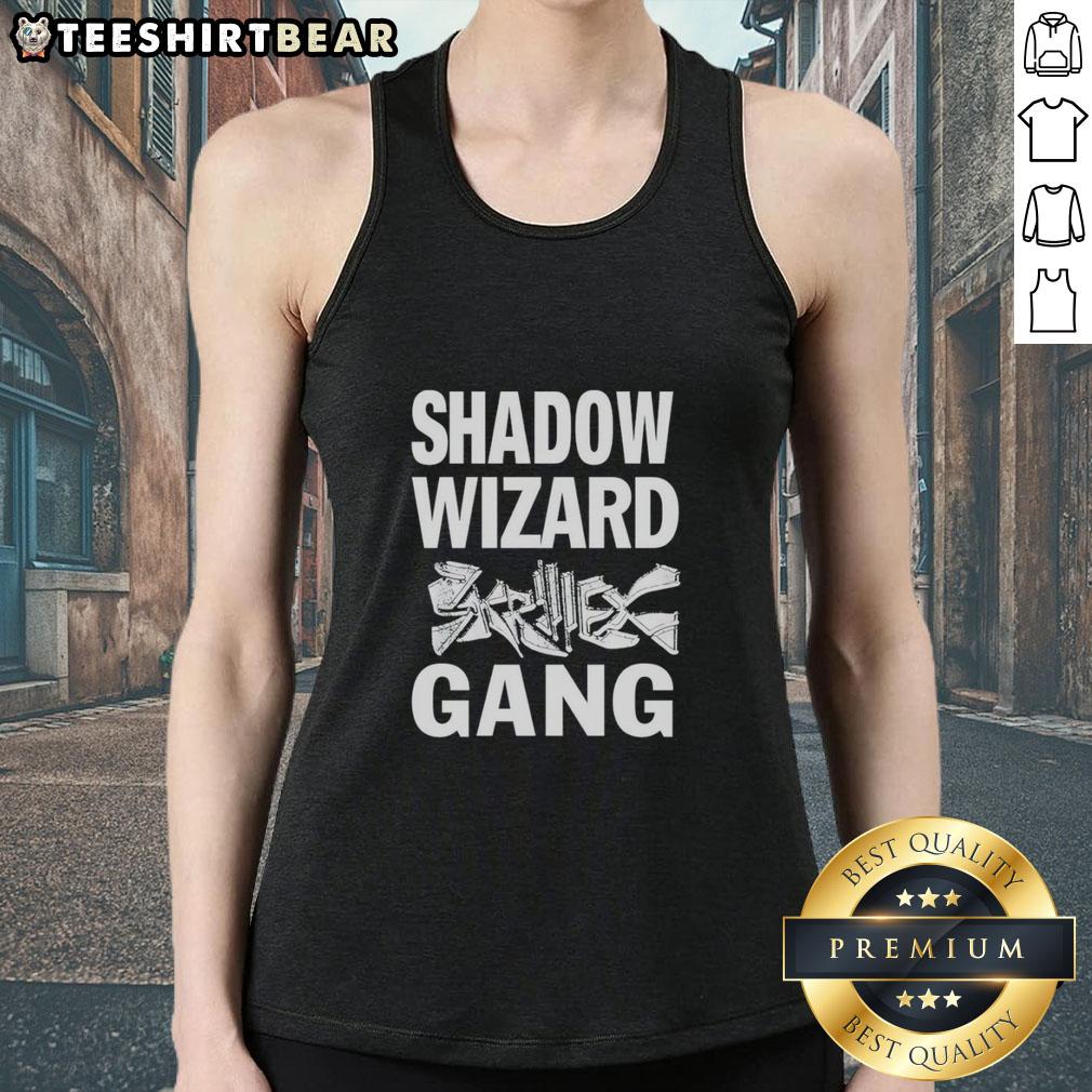 Top Shadow Wizard Skrillex Gang Tank Top featuring vibrant graphics and a trendy design for music fans and fashion enthusiasts.