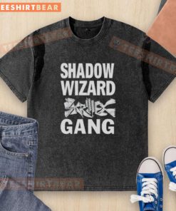 Top Shadow Wizard Skrillex Gang washed t-shirt featuring vibrant graphics and a stylish, relaxed fit for fans.