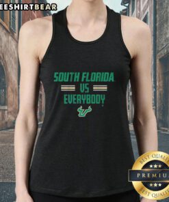 Top South Florida Bulls USF tank top featuring 'South Florida vs. Everybody' graphic design for fans and supporters.