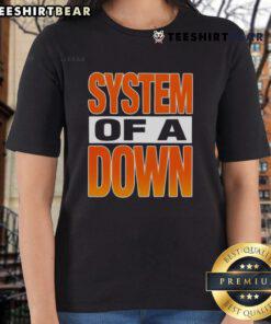 Top System of a Down Chicago IL ladies tee featuring iconic band logo and stylish design for fans.