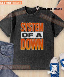 Top System of a Down Chicago IL washed t-shirt featuring band logo and vintage style design, perfect for fans.