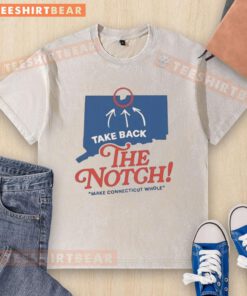 Top Take Back The Notch Make Connecticut Whole washed t-shirt in vibrant colors, perfect for casual wear and activism.