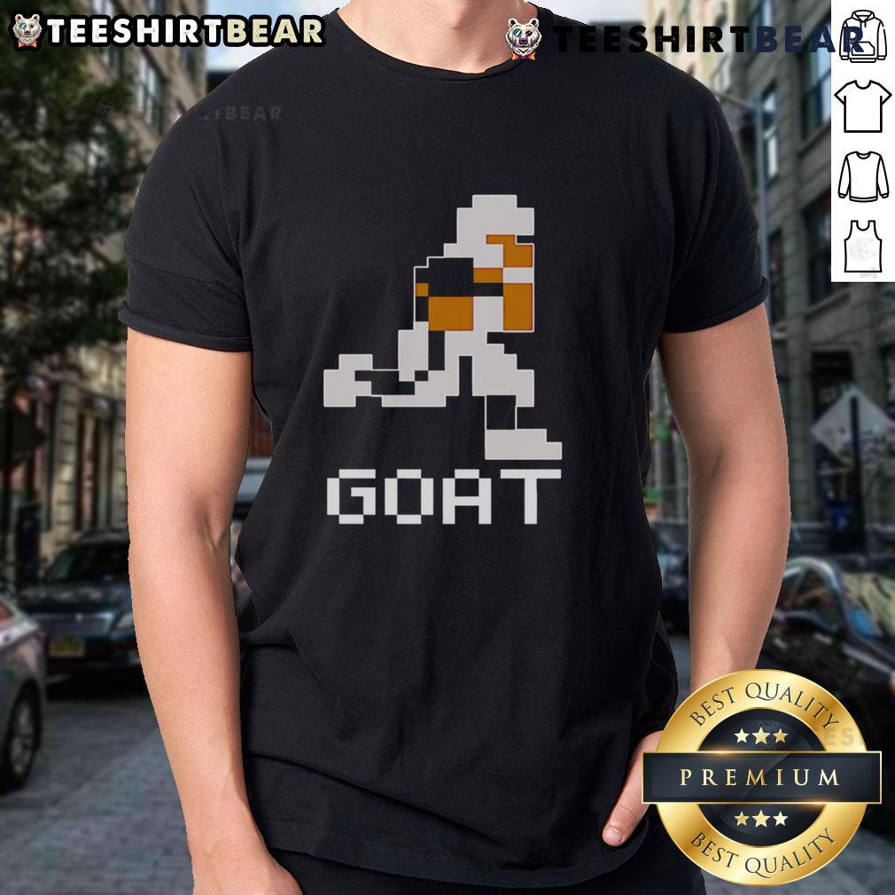 Top Tecmo Goat Bo T-Shirt featuring a retro design celebrating football legend Bo Jackson in vibrant colors.