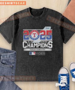 Top Texas Rangers 2025 ALDS Champions MLB washed t-shirt showcasing team pride and championship spirit.