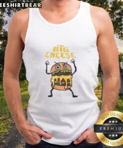 8-bit graphic tank top featuring a fun, oversized cheeseburger design, perfect for food lovers and retro gaming fans.