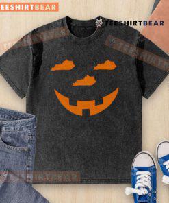 Top The Jack O Kentucky Halloween Washed T-Shirt featuring a spooky design perfect for festive celebrations.