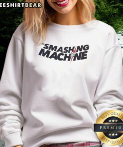 Top The Smashing Machine sweatshirt featuring bold graphic design and comfortable fit, perfect for casual wear.