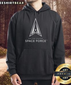 Top USSF United States Space Force Always Above hoodie featuring a sleek design and the official Space Force logo.