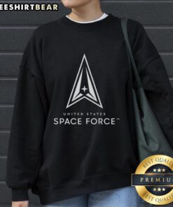 Top USSF United States Space Force Always Above sweatshirt featuring a sleek design and bold graphics for space enthusiasts.