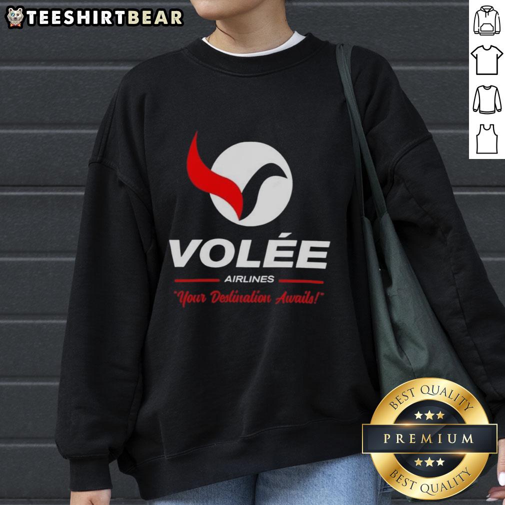 Top Volee Airlines logo sweatshirt featuring stylish design, perfect for travel enthusiasts. Your destination awaits!