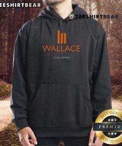Top Wallace Corporation hoodie in navy blue, featuring logo and stylish design, perfect for casual wear and brand fans.