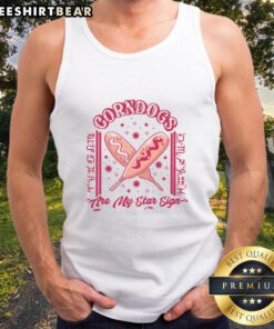 Awesome corndogs zodiac tank top featuring a fun design celebrating corndogs as your star sign.
