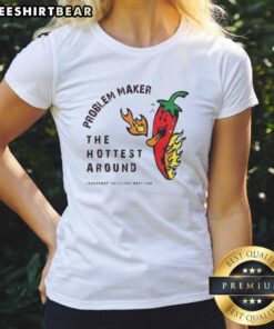 Alt Text: Funny Problem Maker Tee featuring stylish design for ladies, perfect for casual wear and making a statement.