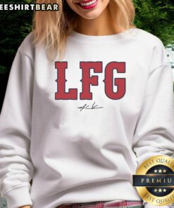 Good Alex Cora Boston Red Sox LFG signature sweatshirt featuring iconic team colors and design.