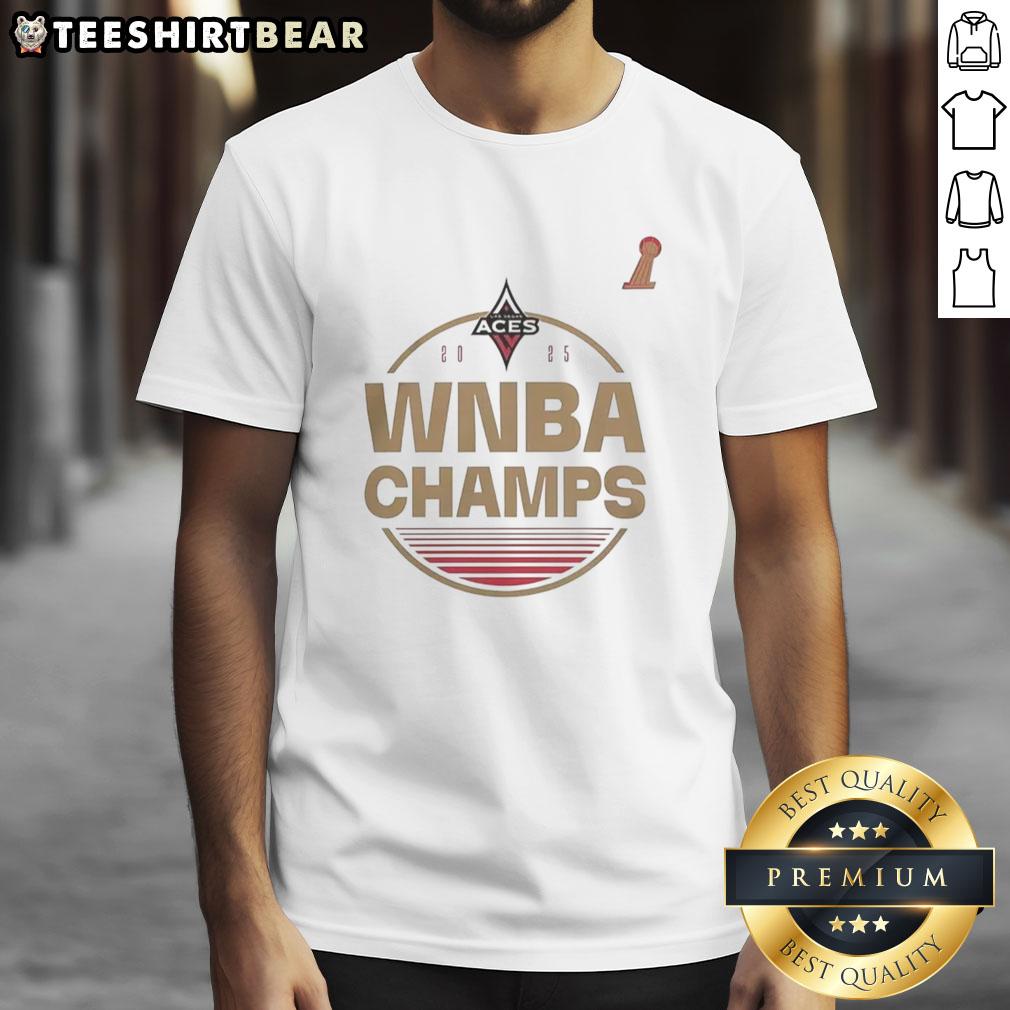Alt Text: Good Las Vegas Aces 2025 WNBA Finals Champion T-Shirt featuring team logo and vibrant design in team colors.