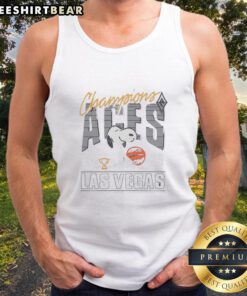 Good Peanuts Snoopy x Las Vegas Aces 2025 WNBA Champions tank top featuring Snoopy celebrating the team's victory.