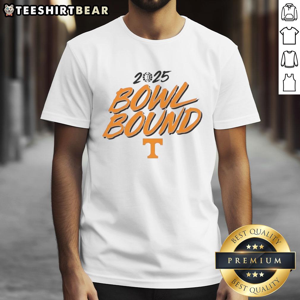 Good Tennessee Volunteers Football 2025 Bowl Bound T-Shirt showcasing team pride with vibrant colors and logo design.
