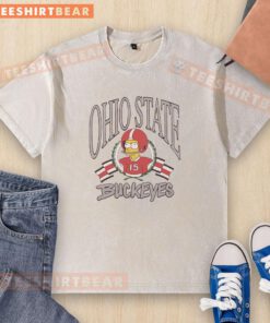 Good The Simpsons Bart X Ohio State washed t-shirt featuring Bart Simpson graphic on a casual tee.